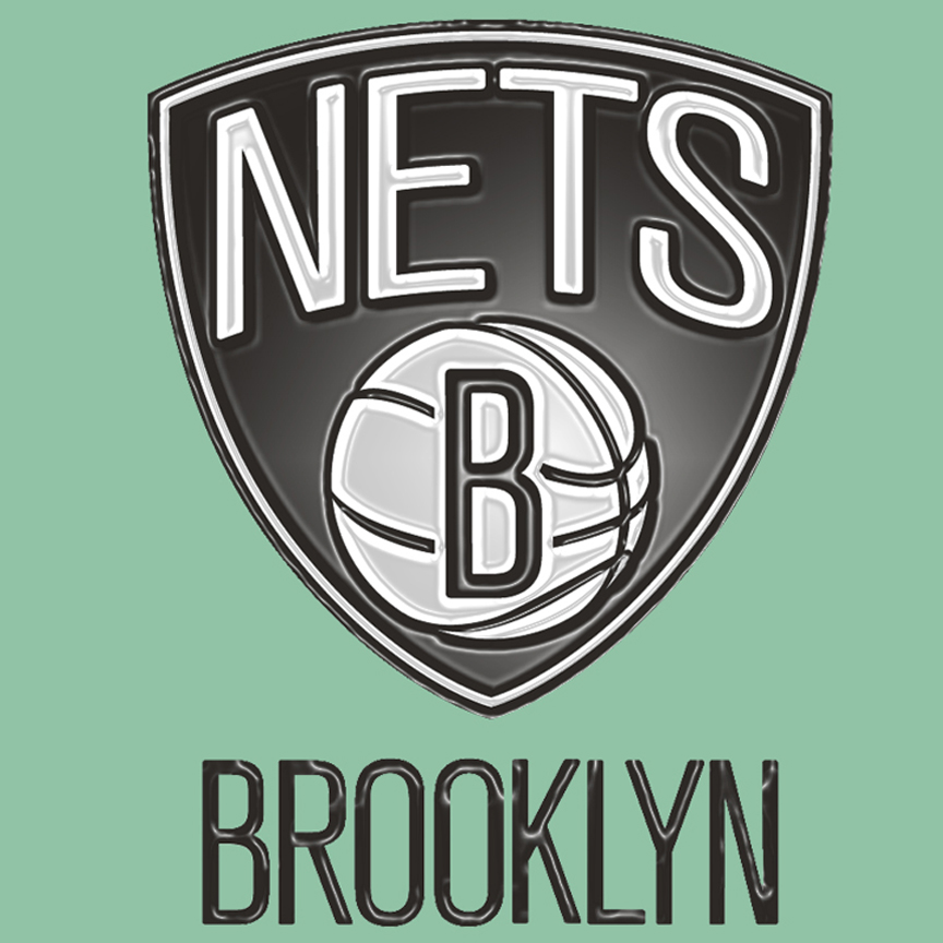 Brooklyn Nets Plastic Effect Logo iron on paper